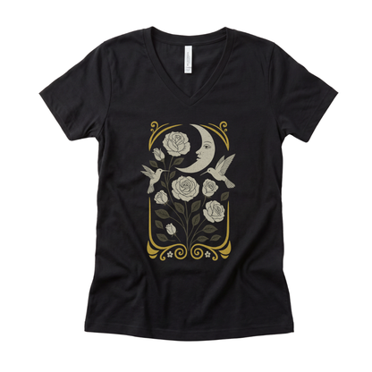 Moonlight Floral - Super Soft V Neck