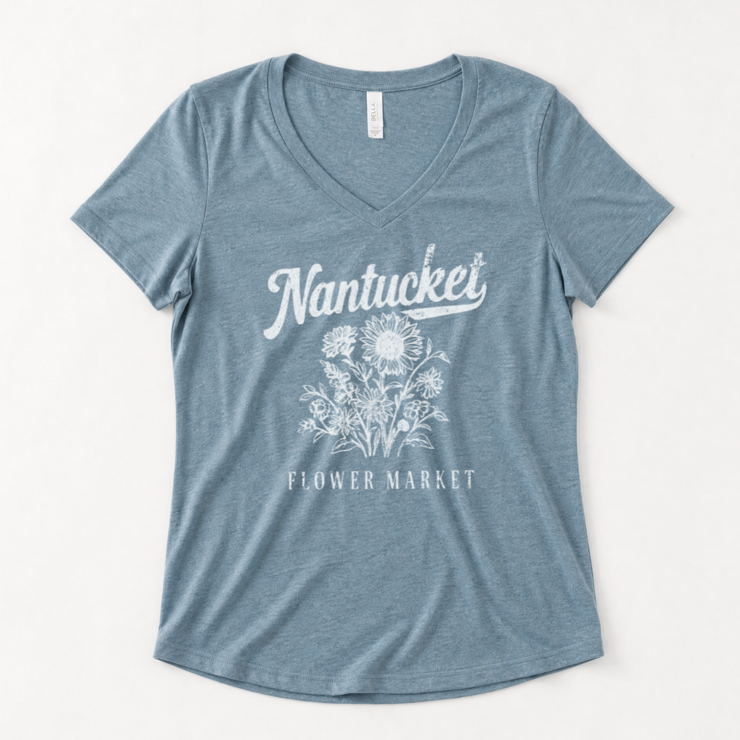Nantucket Flower Market - Super Soft V Neck