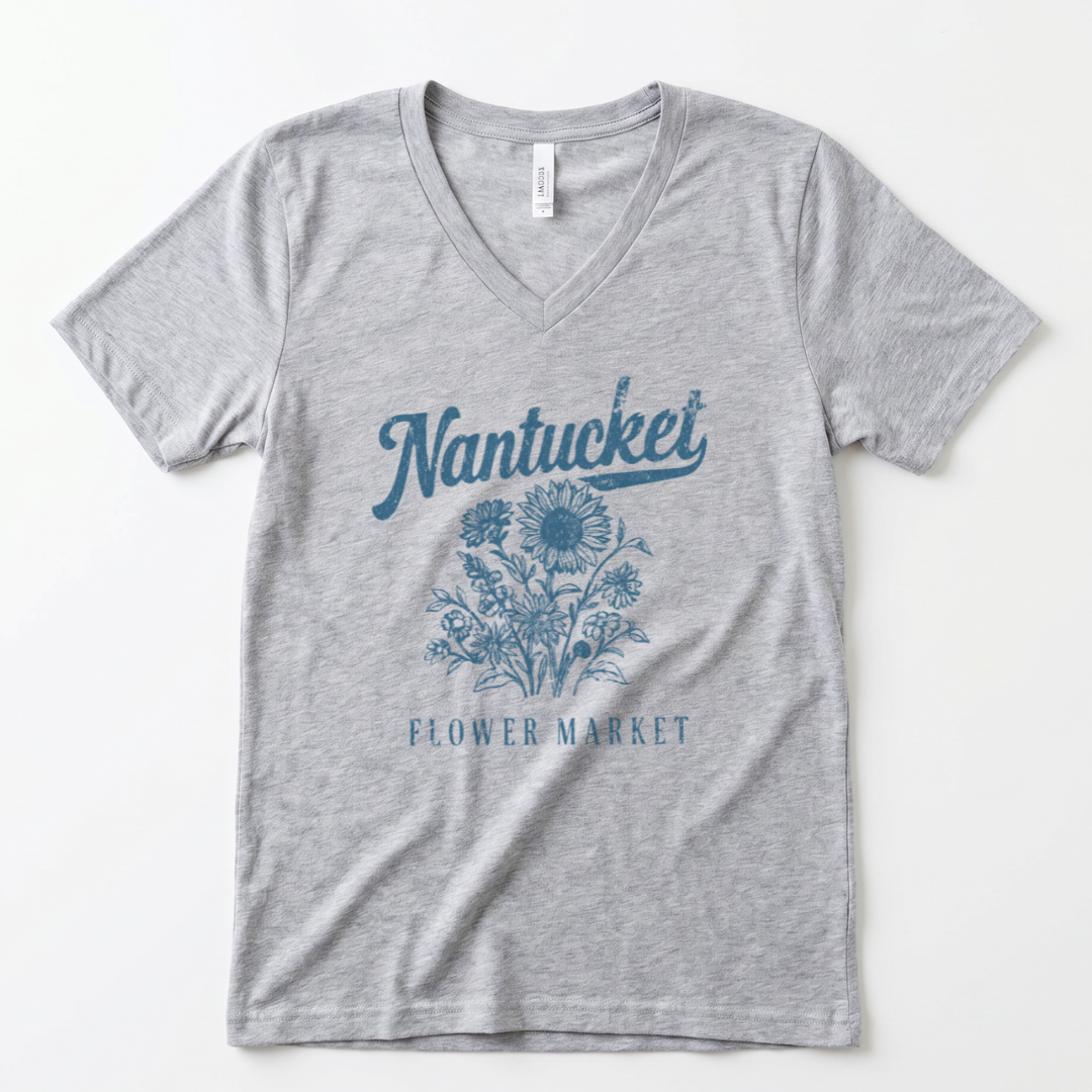 Nantucket Flower Market - Super Soft V Neck