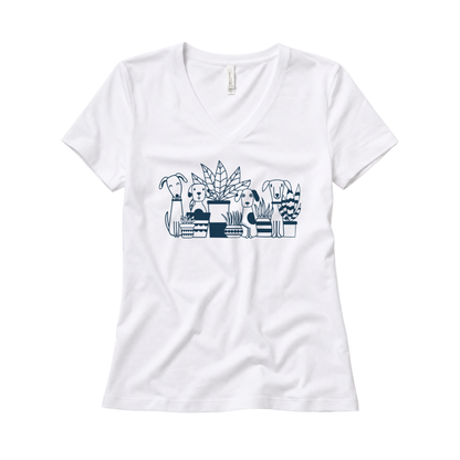 Dogs And Plants - Super Soft V Neck