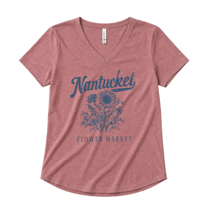 Nantucket Flower Market - Super Soft V Neck