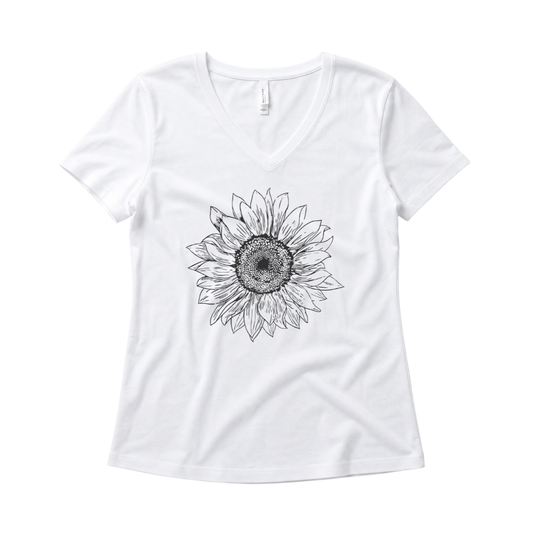 Graphite Sunflower - Super Soft V-Neck