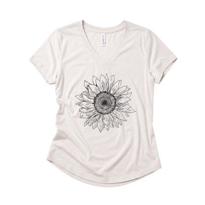 Graphite Sunflower - Super Soft V-Neck