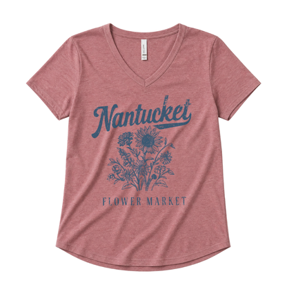 Nantucket Flower Market - Super Soft V Neck