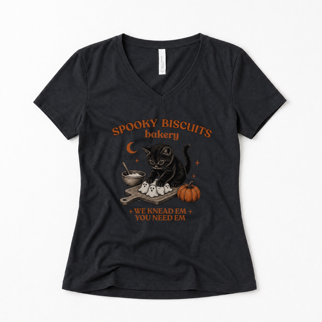 Spooky Biscuit Bakery - Super Soft V Neck