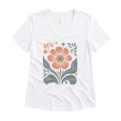 Retro Floral - Super Soft V Neck