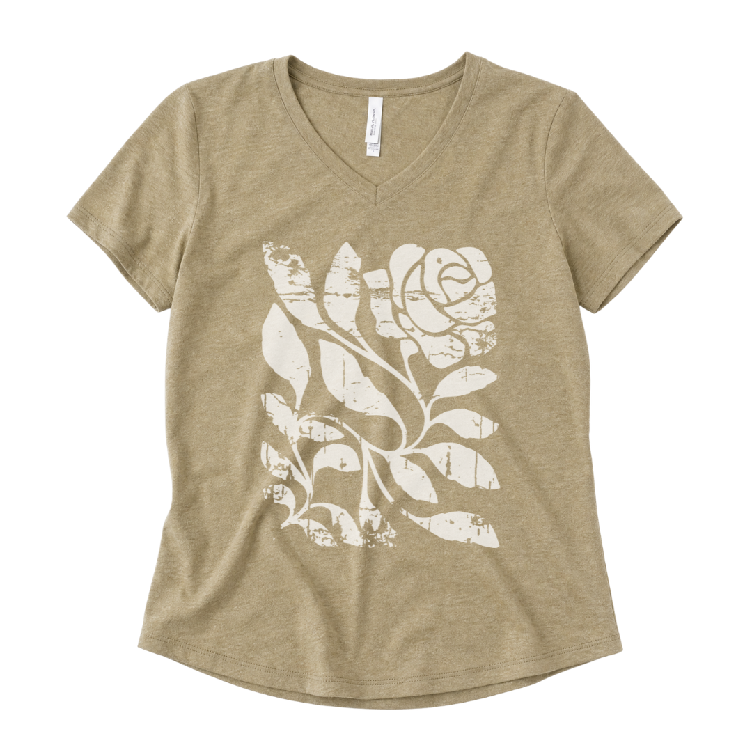 Twisted Vintage Rose - Super Soft V Neck