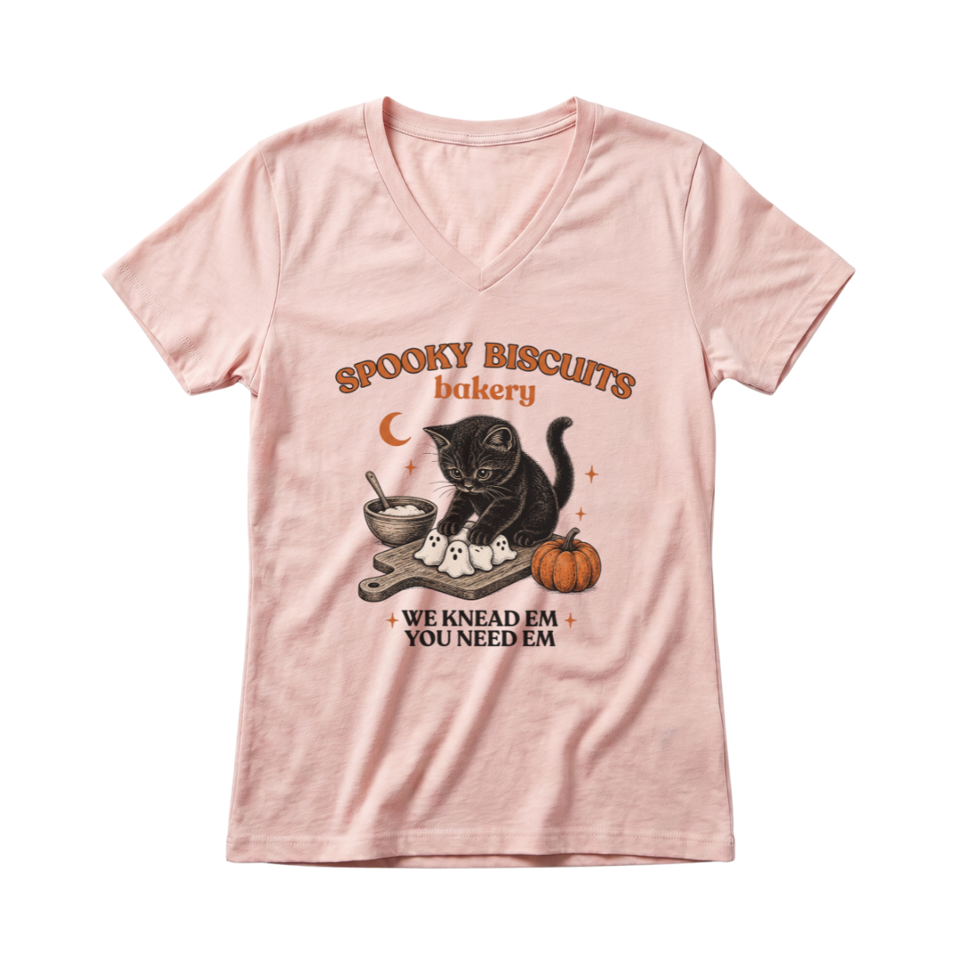 Spooky Biscuit Bakery - Super Soft V Neck
