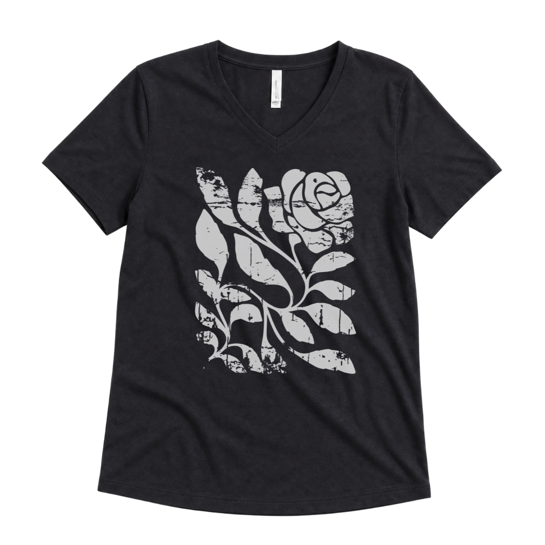 Twisted Vintage Rose - Super Soft V Neck