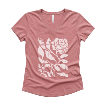 Twisted Vintage Rose - Super Soft V Neck