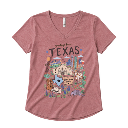 Greetings From Texas - Super Soft V Neck