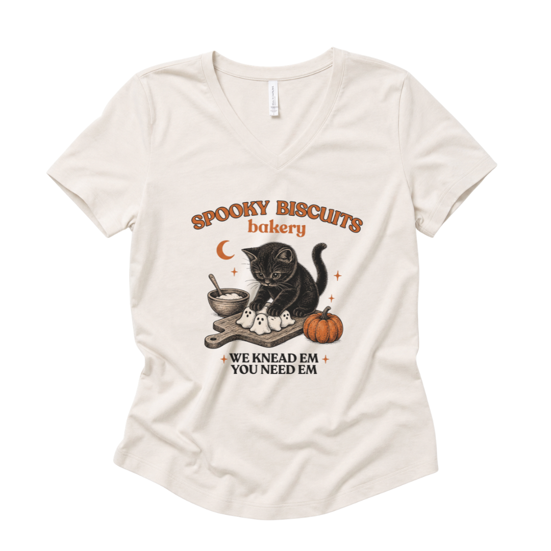 Spooky Biscuit Bakery - Super Soft V Neck
