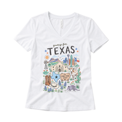 Greetings From Texas - Super Soft V Neck