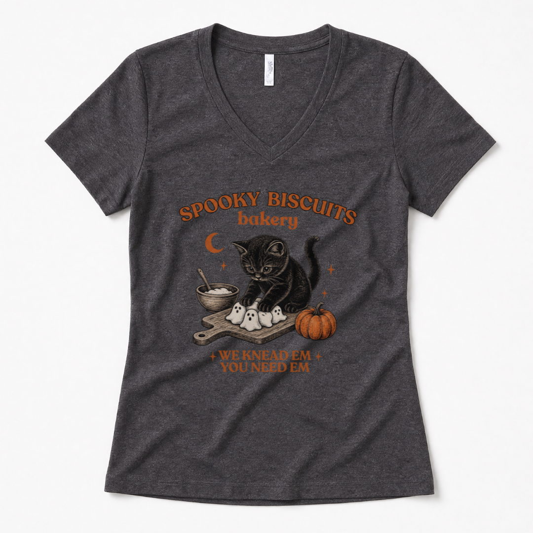 Spooky Biscuit Bakery - Super Soft V Neck
