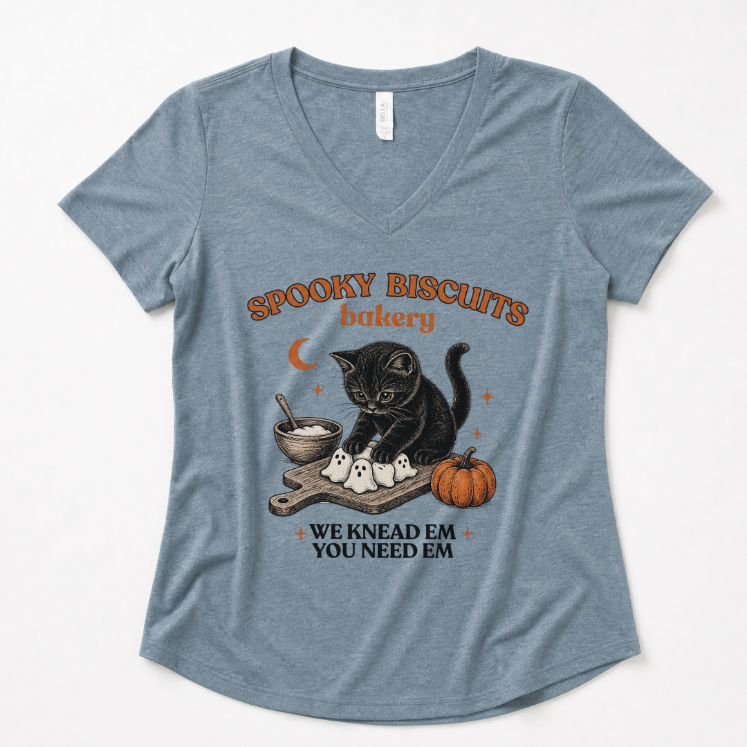 Spooky Biscuit Bakery - Super Soft V Neck