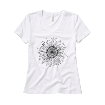 Graphite Sunflower - Super Soft V-Neck