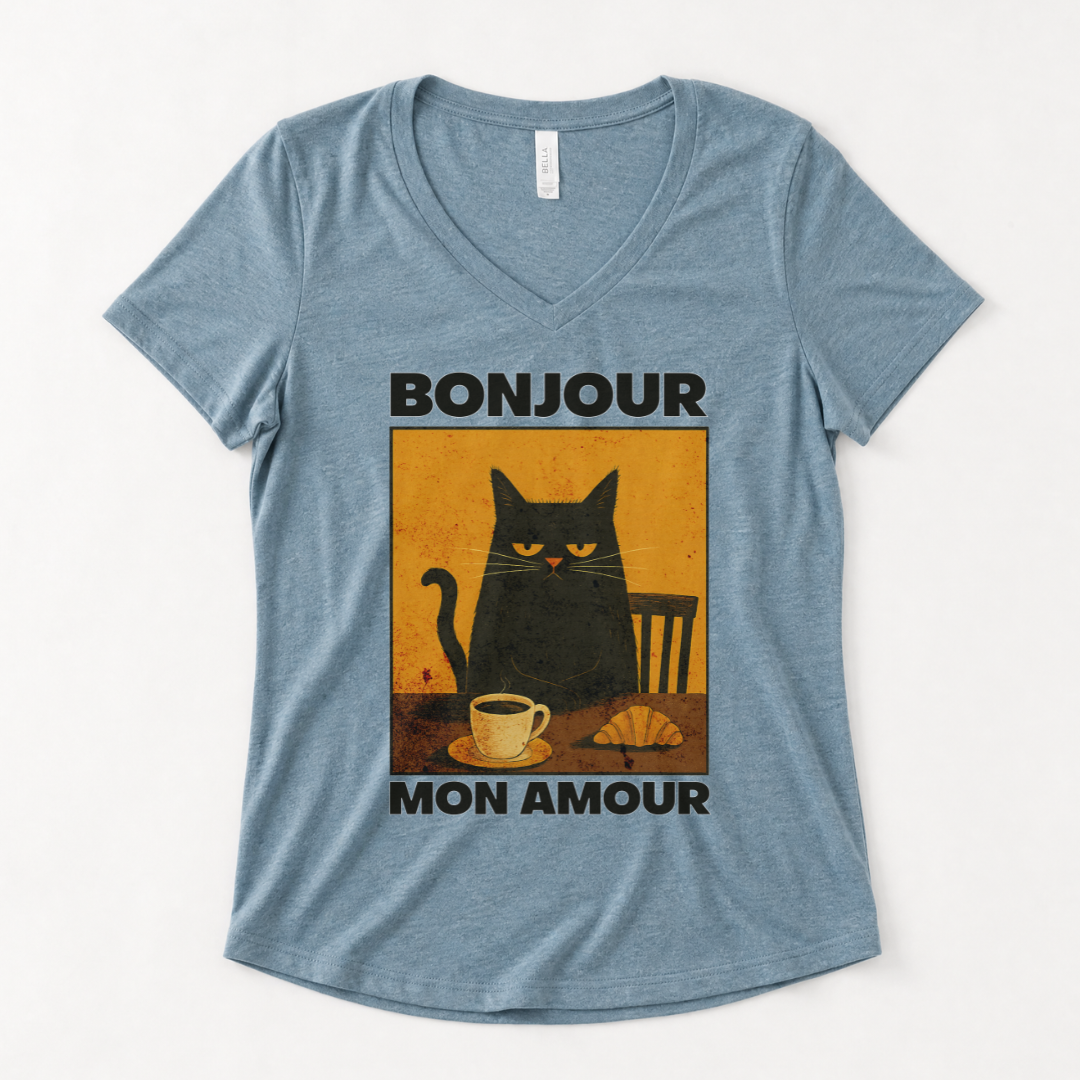 Bonjour Mon Amour - Super Soft V Neck