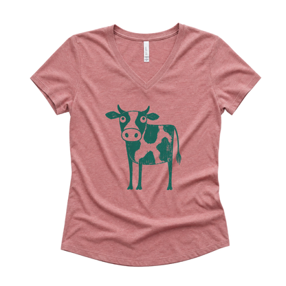 Cow - Super Soft V Neck