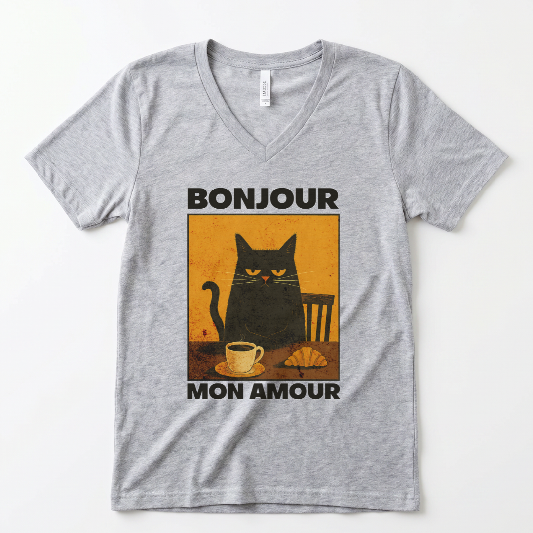 Bonjour Mon Amour - Super Soft V Neck