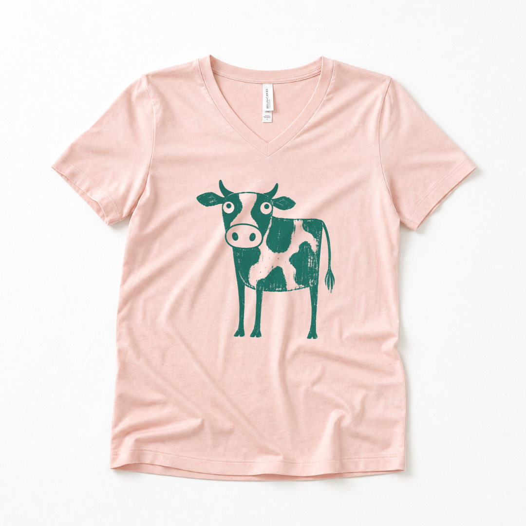 Cow - Super Soft V Neck