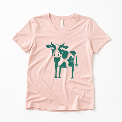 Cow - Super Soft V Neck