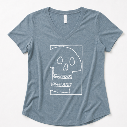 Skull Sketch - Super Soft V Neck