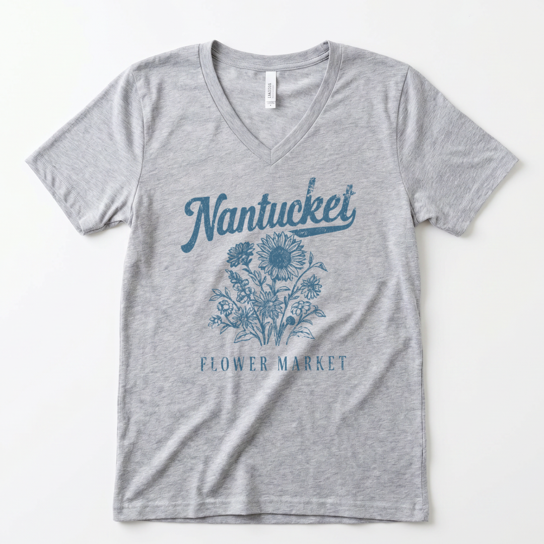 Nantucket Flower Market - Super Soft V Neck