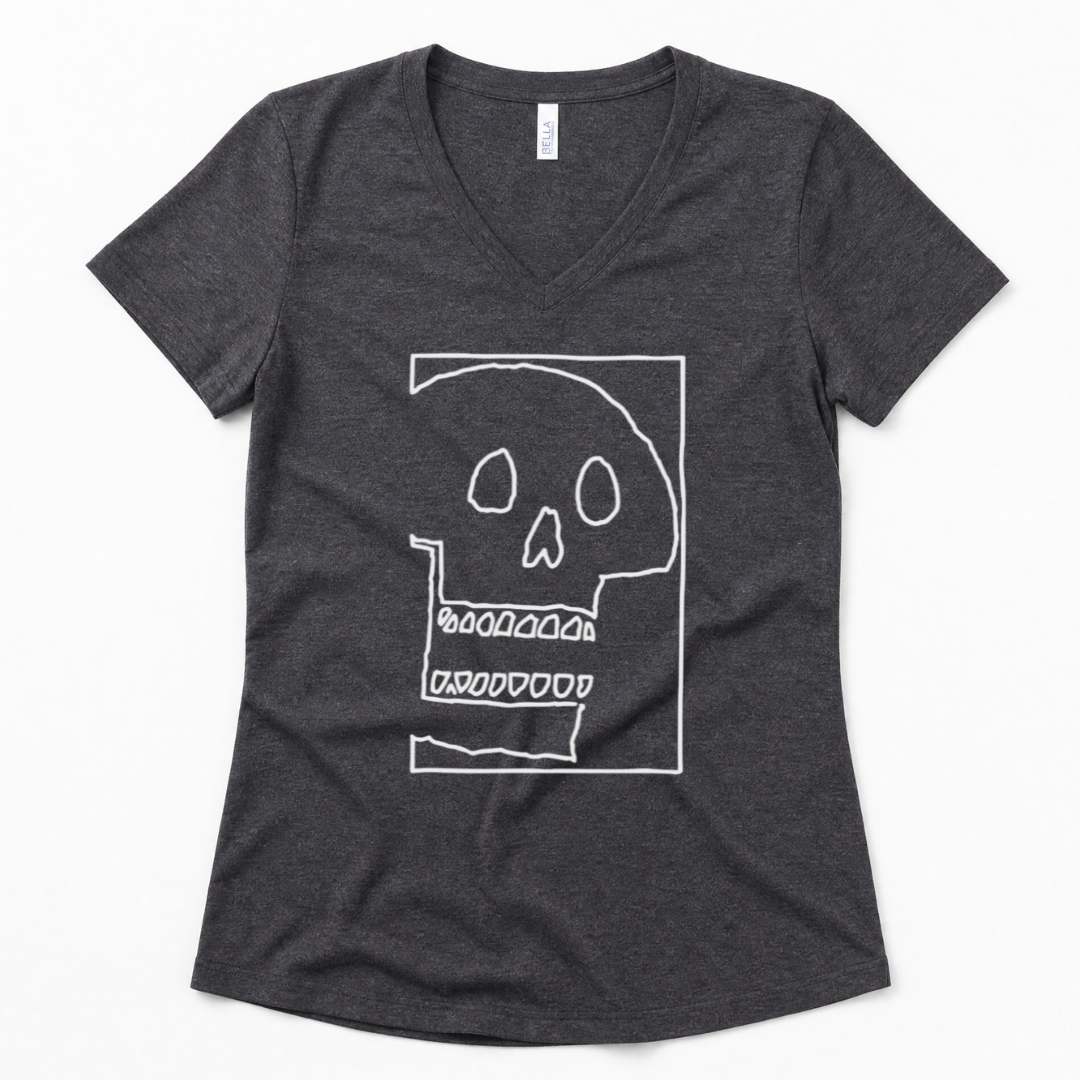 Skull Sketch - Super Soft V Neck