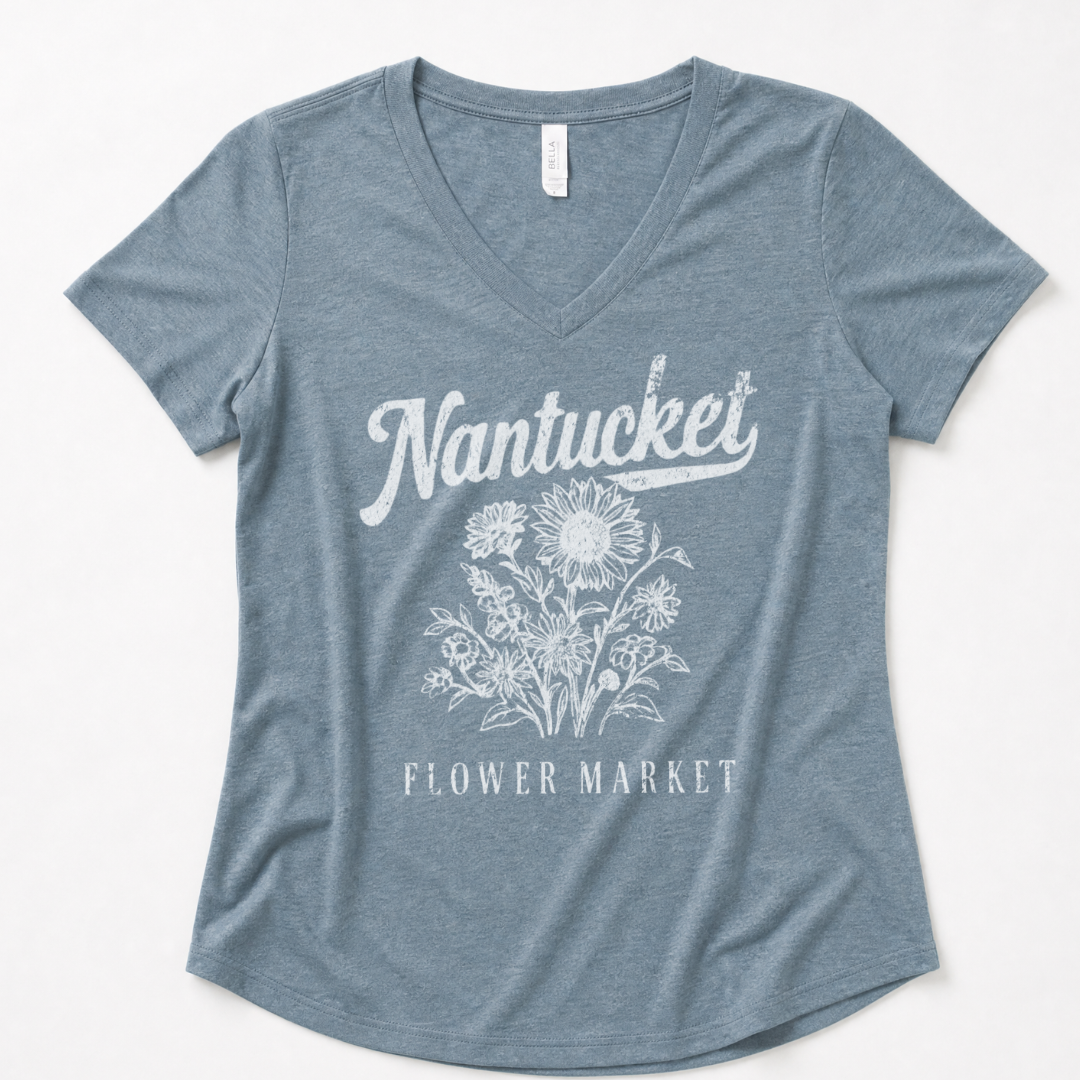 Nantucket Flower Market - Super Soft V Neck