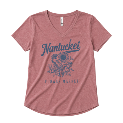 Nantucket Flower Market - Super Soft V Neck