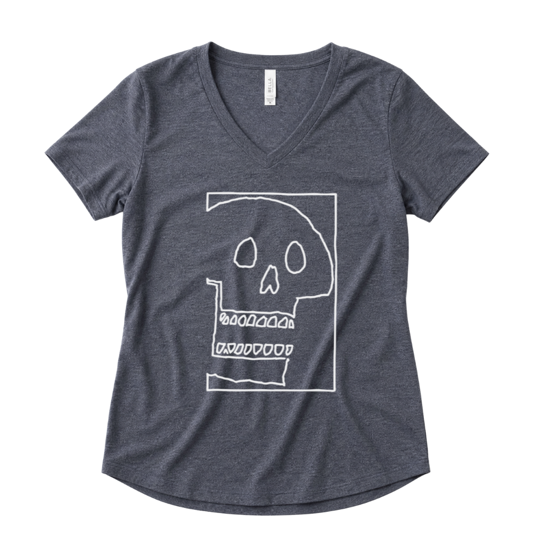 Skull Sketch - Super Soft V Neck
