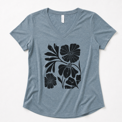 Artistic Boho Floral - Super Soft V Neck