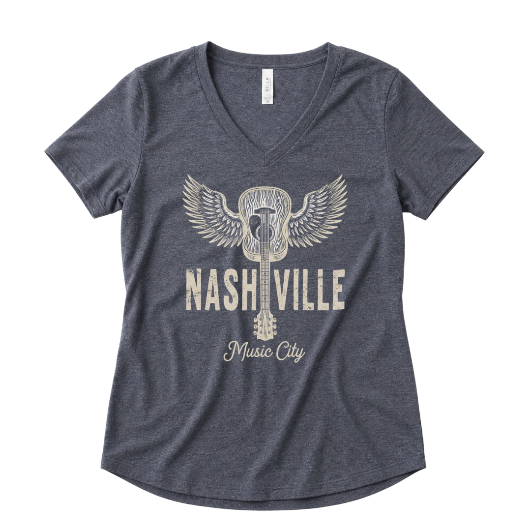 Nashville Music City - Super Soft V Neck