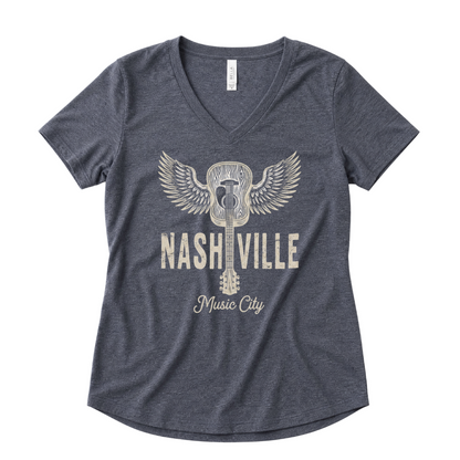Nashville Music City - Super Soft V Neck