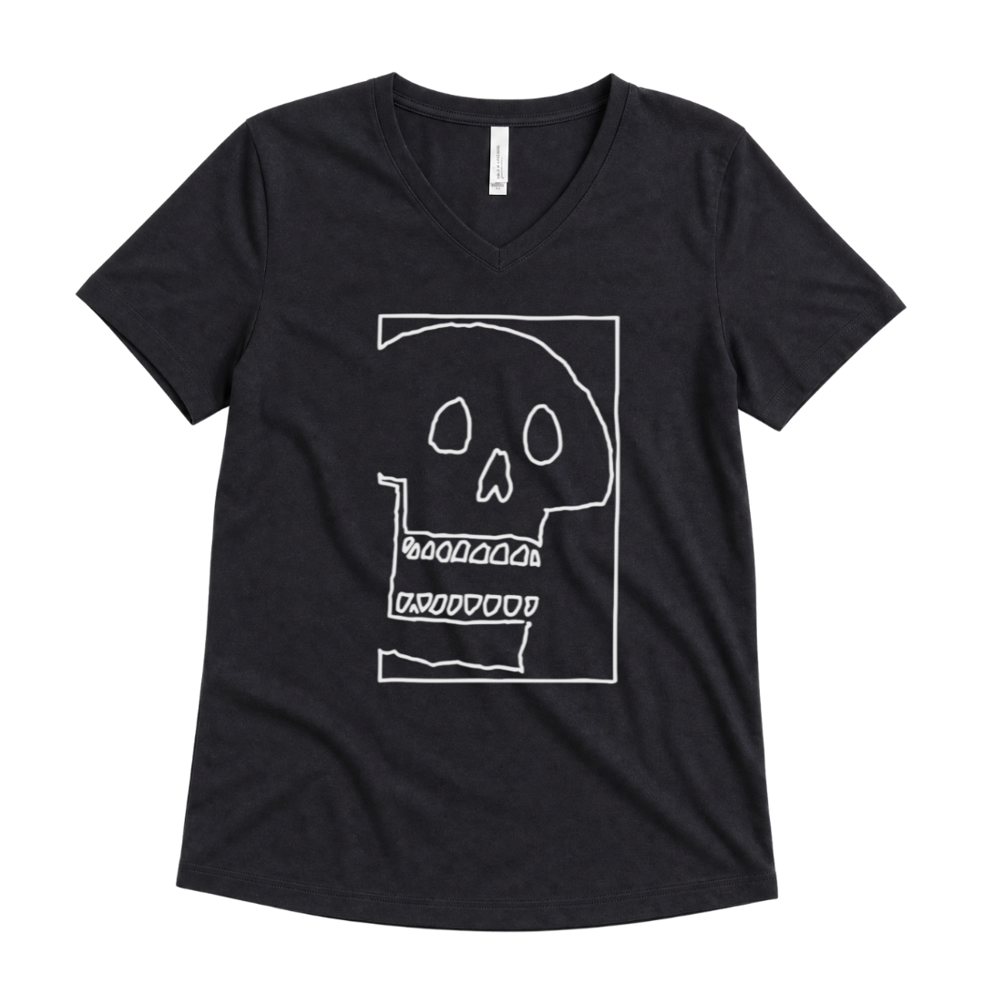 Skull Sketch - Super Soft V Neck