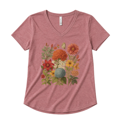 Hydrangea Bloom - Super Soft V Neck