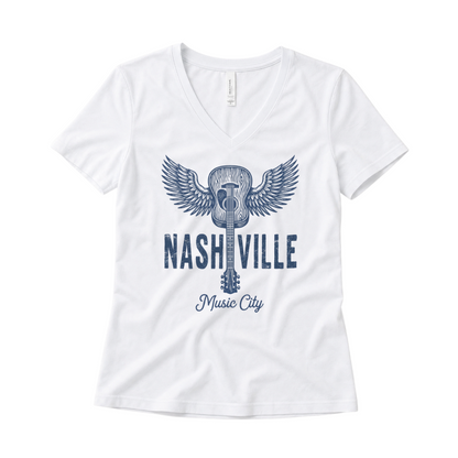 Nashville Music City - Super Soft V Neck