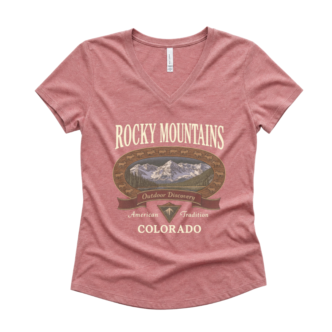 Rocky Mountains - Super Soft V Neck