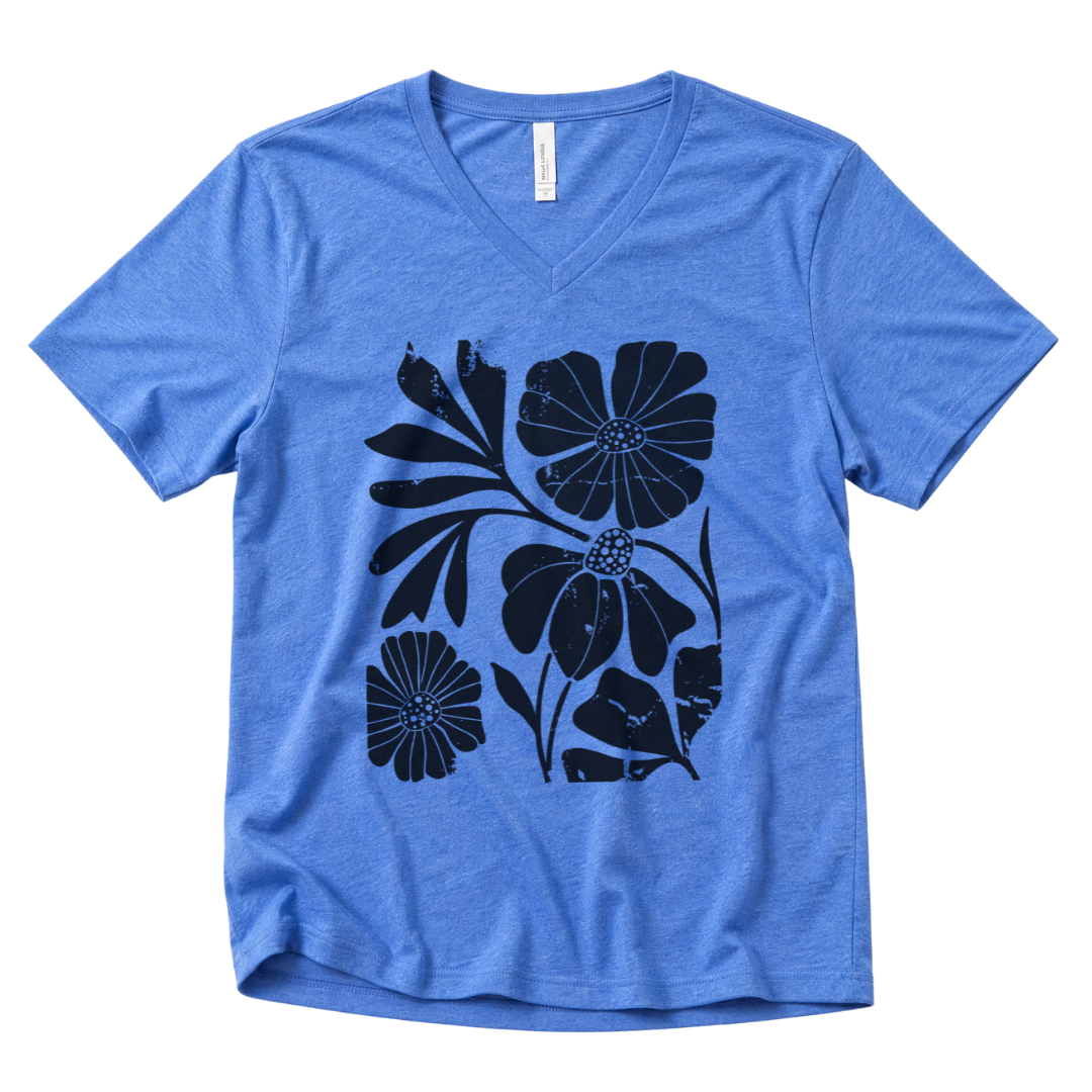 Artistic Boho Floral - Super Soft V Neck