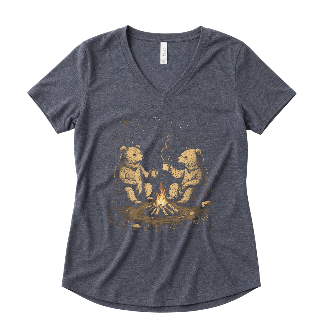 Camping Bears - Super Soft V-Neck