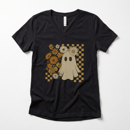 Floral Ghost - Super Soft V Neck