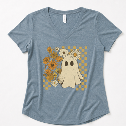 Floral Ghost - Super Soft V Neck