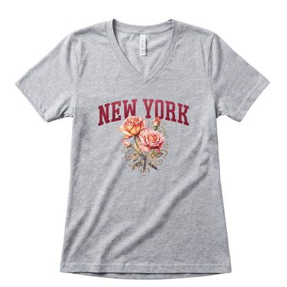 New York Floral - Super Soft V Neck