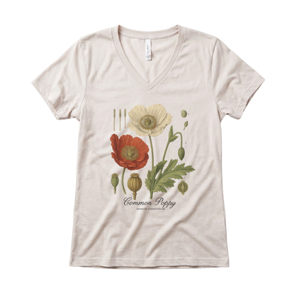 Common Poppy - Super Soft V Neck