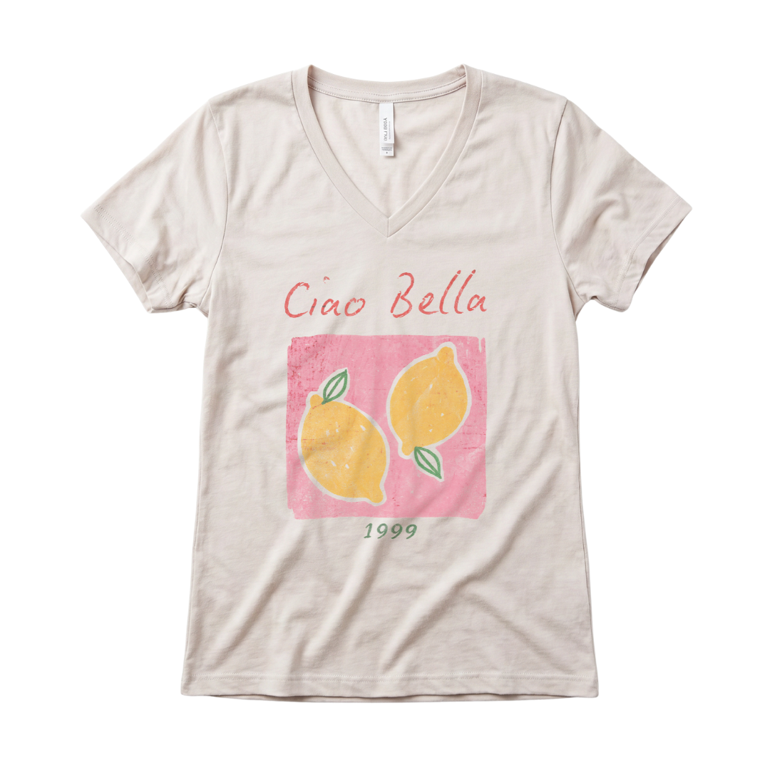 Ciao Bella Vintage Wash - Super Soft V-Neck