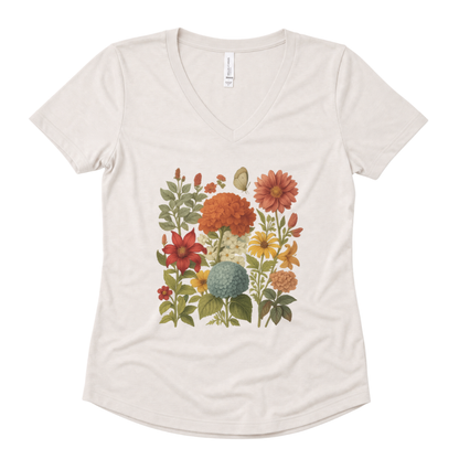 Hydrangea Bloom - Super Soft V Neck
