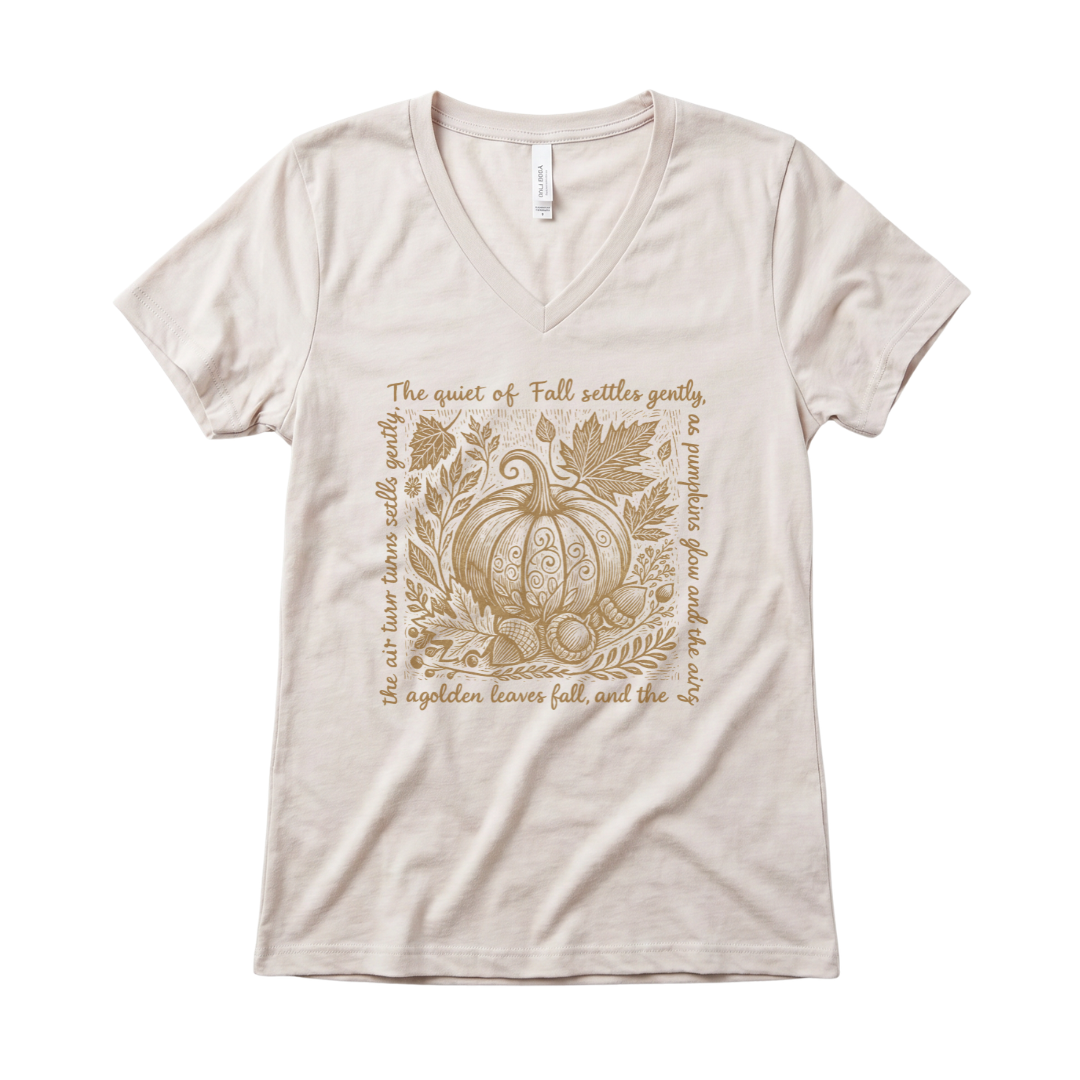 The Quiet Of Fall - Super Soft V Neck