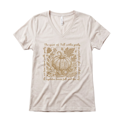 The Quiet Of Fall - Super Soft V Neck