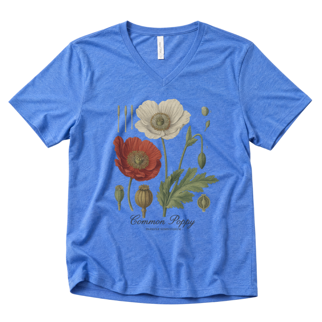 Common Poppy - Super Soft V Neck
