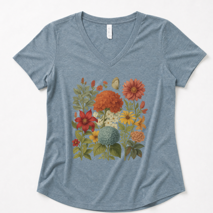 Hydrangea Bloom - Super Soft V Neck
